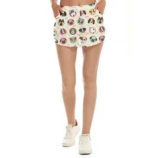 Island Paws Party Hawaiian Women Short for Dog Lovers