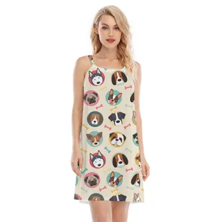 Island Paws Party Hawaiian Cami Dress for Dog Lovers