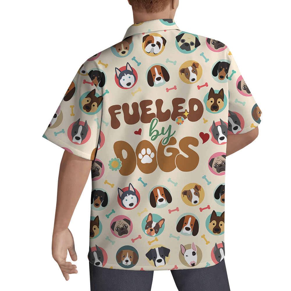 Fueled by Dogs Hawaiian Men Shirt for Dog Lovers - variant image 1