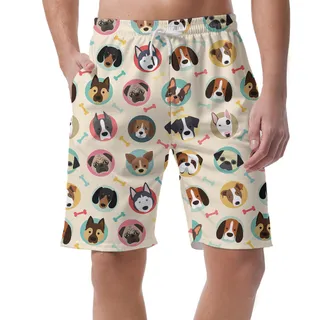 Sandy Paws Summer Hawaiian Men Short for Dog Lovers