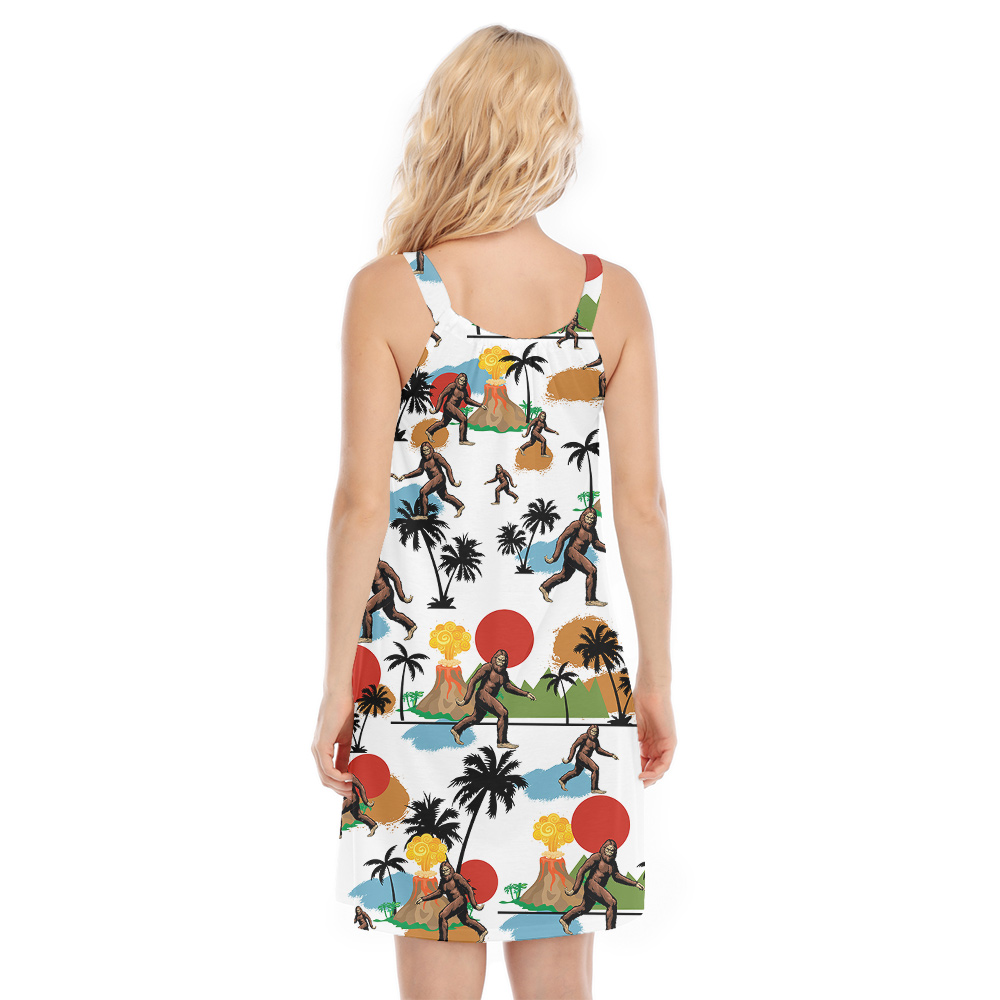 Tropical Islands Sasquatch Hawaiian Cami Dress For Women