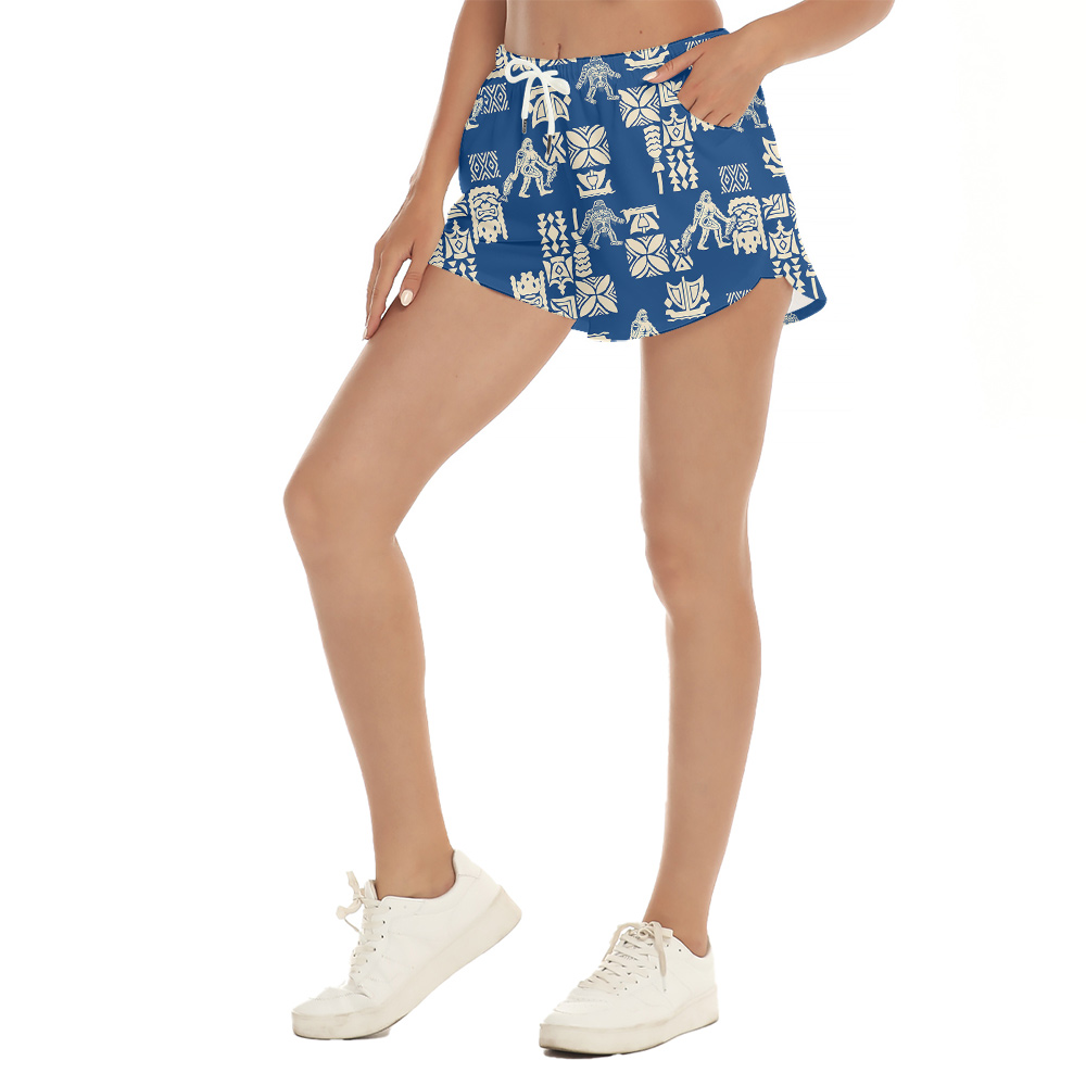 Vintage Bigfoot Aloha Beach Shorts For Women
