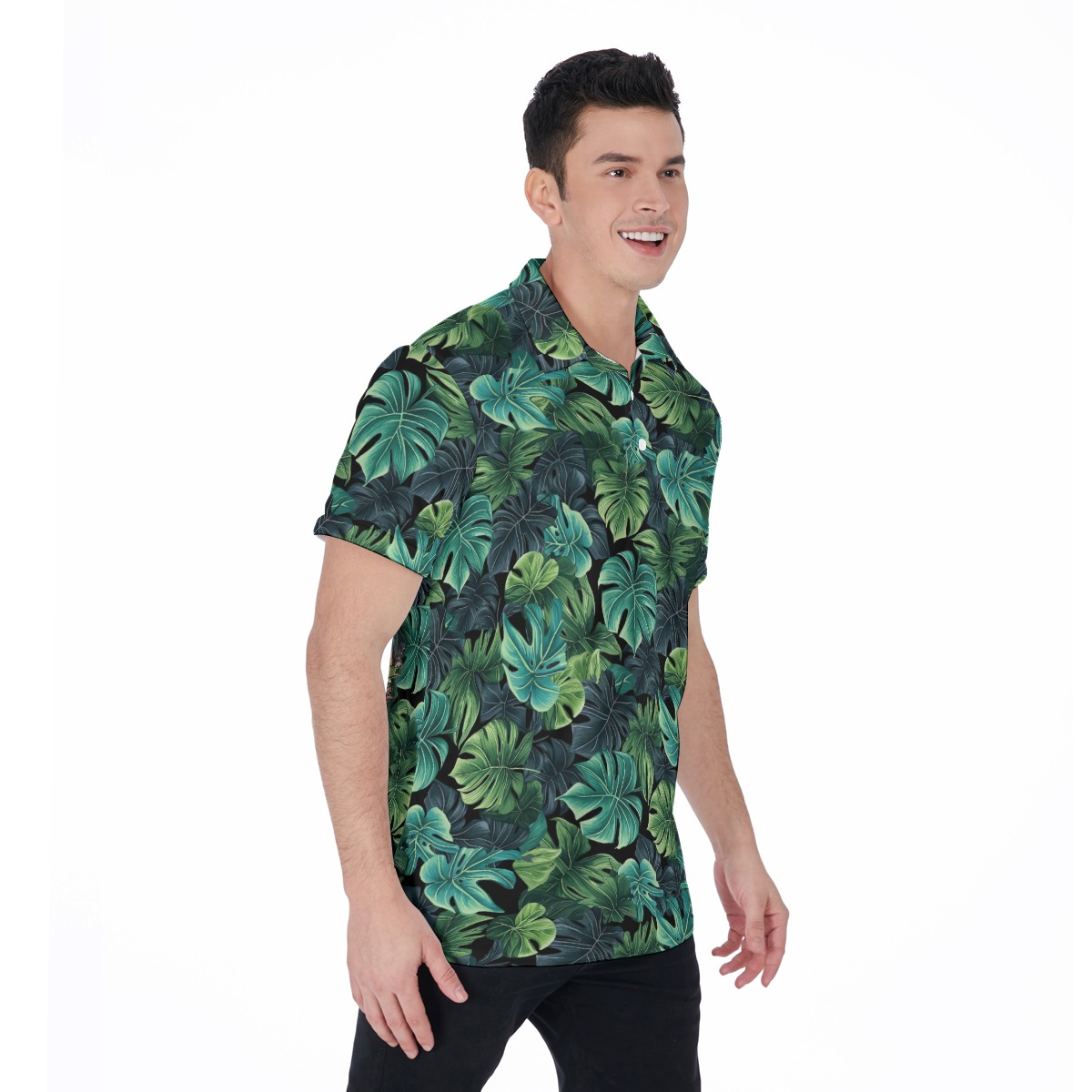 Custom Family Name Tropical Camping Bigfoot Hawaiian Polo Shirt