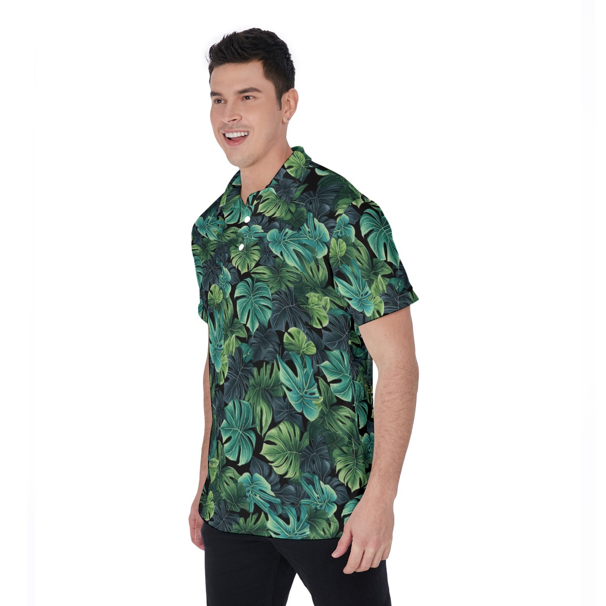 Custom Family Name Tropical Camping Bigfoot Hawaiian Polo Shirt