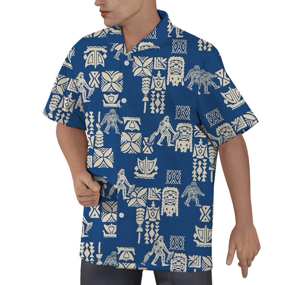Vintage Bigfoot Navy Aloha Shirt