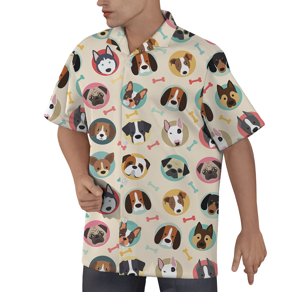 Fueled by Dogs Hawaiian Men Shirt for Dog Lovers