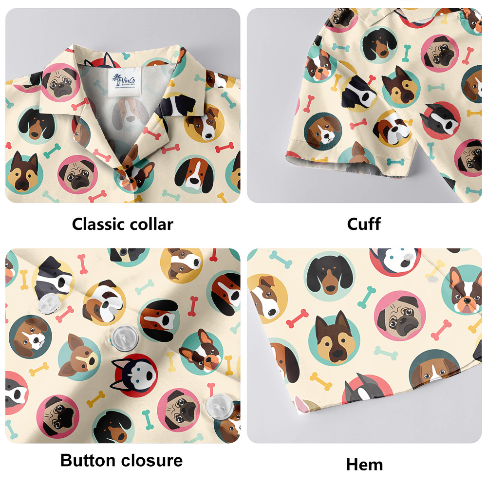 Fueled by Dogs Hawaiian Men Shirt for Dog Lovers