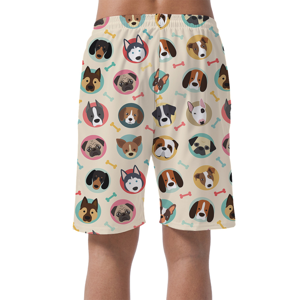Sandy Paws Summer Hawaiian Men Short for Dog Lovers