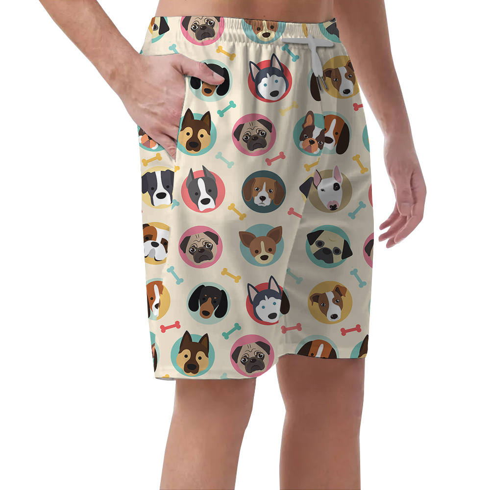 Sandy Paws Summer Hawaiian Men Short for Dog Lovers