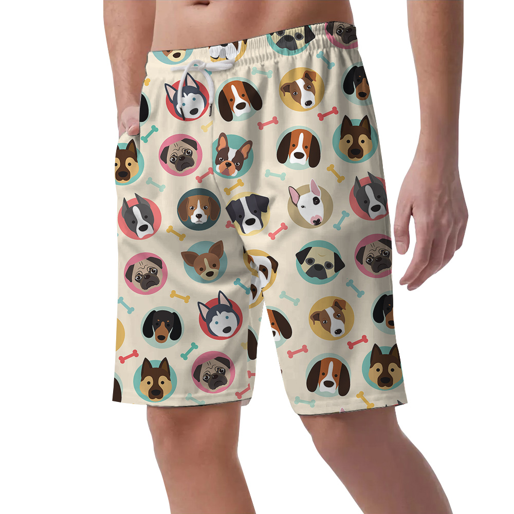 Sandy Paws Summer Hawaiian Men Short for Dog Lovers