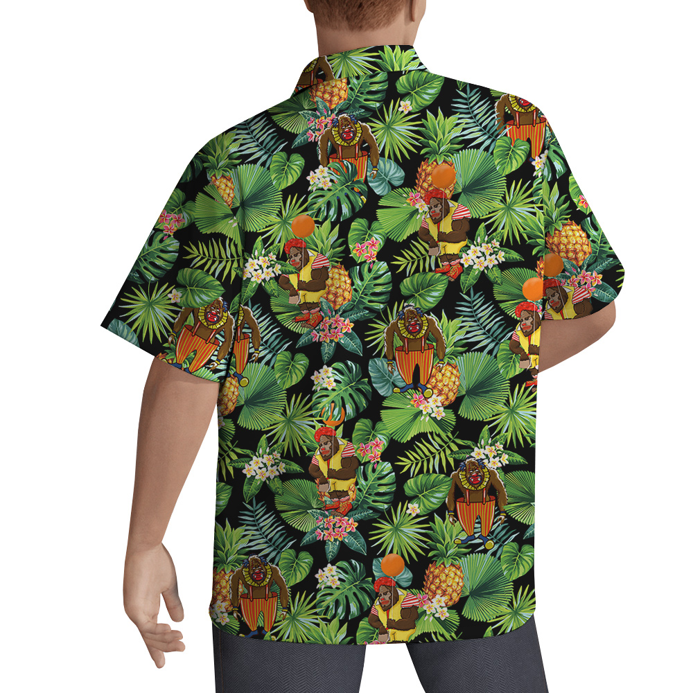 Funny Clown Bigfoot Tropical Hawaiian Shirt