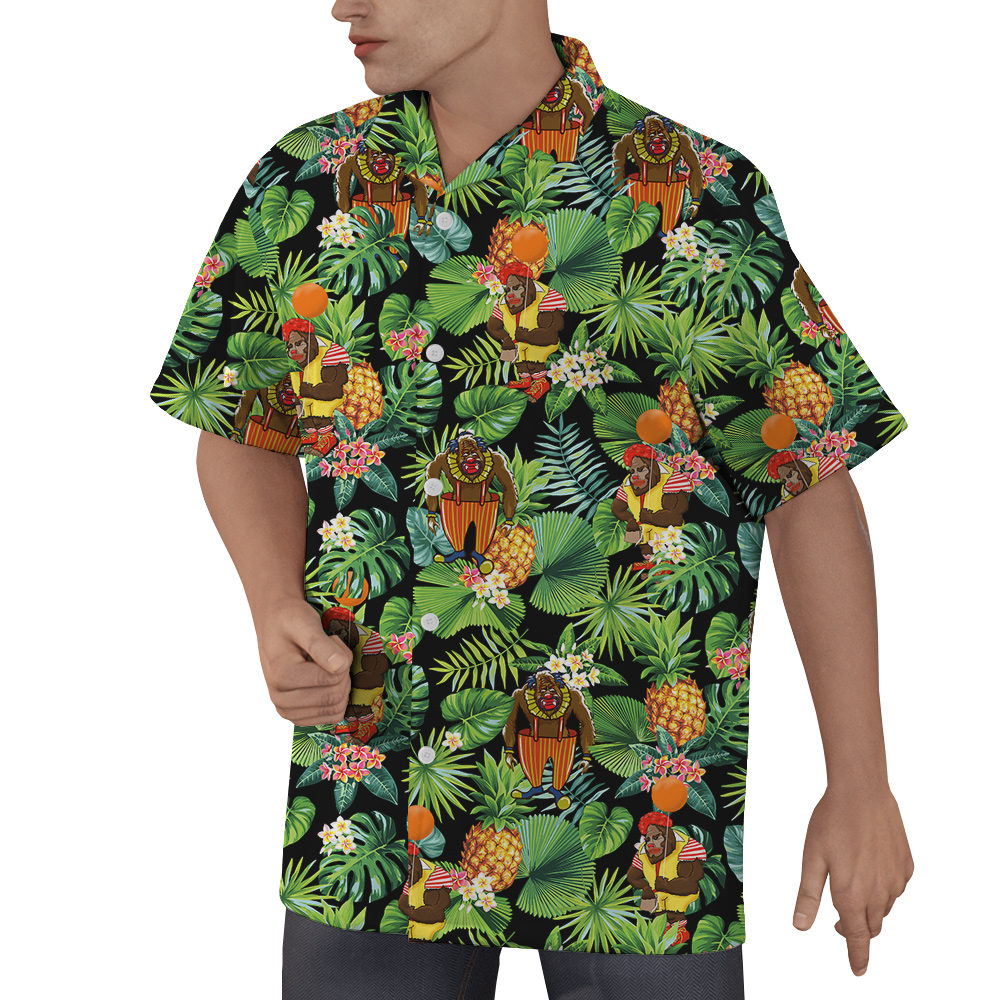 Funny Clown Bigfoot Tropical Hawaiian Shirt