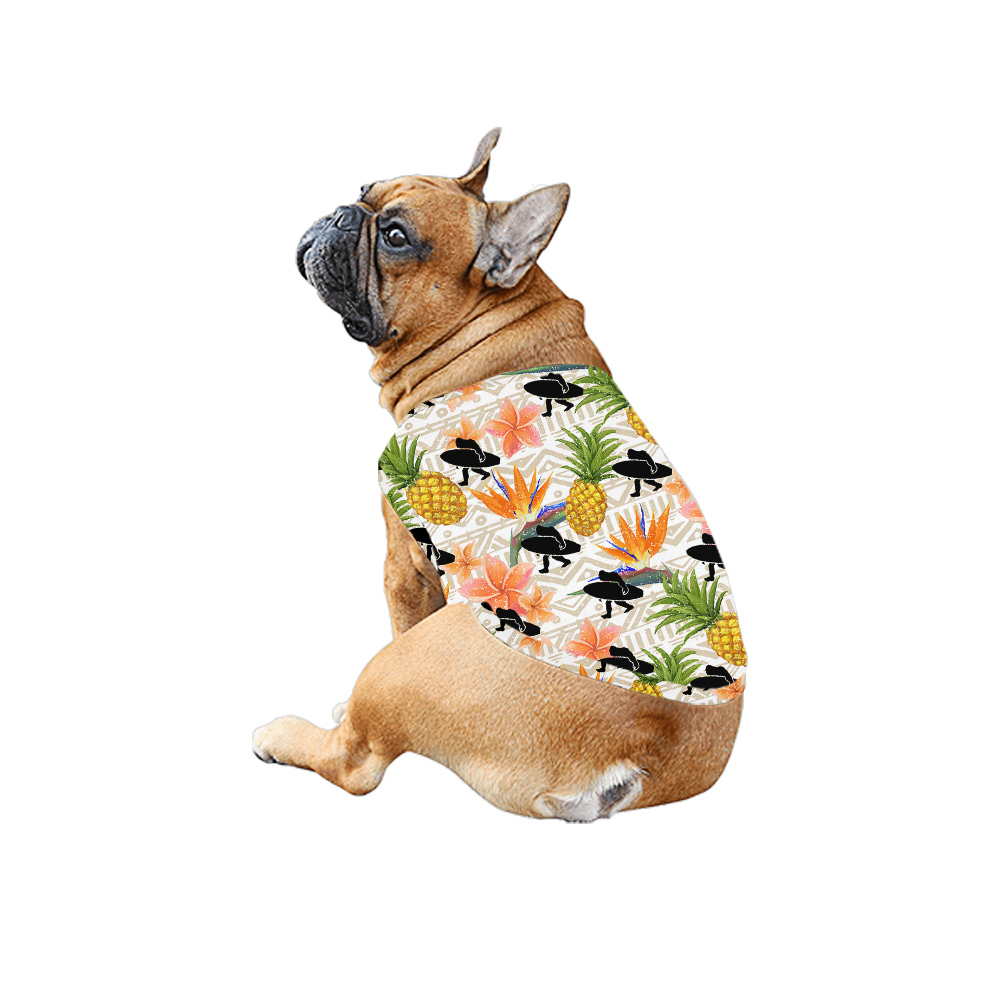 Funny Bigfoot Surfing Floral Pineapple Matching Family Hawaiian Outfits