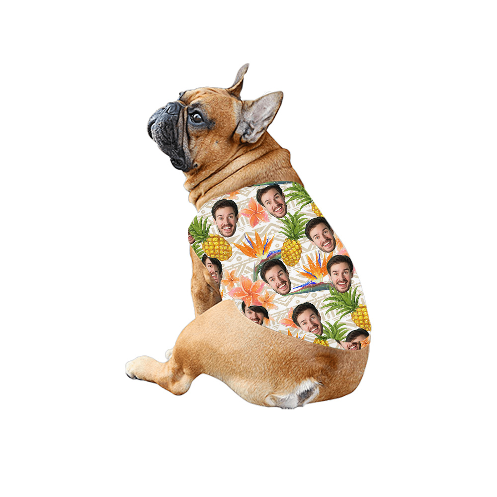 Funny Custom Face Pineapple Tropical Family Matching Hawaiian Shirts