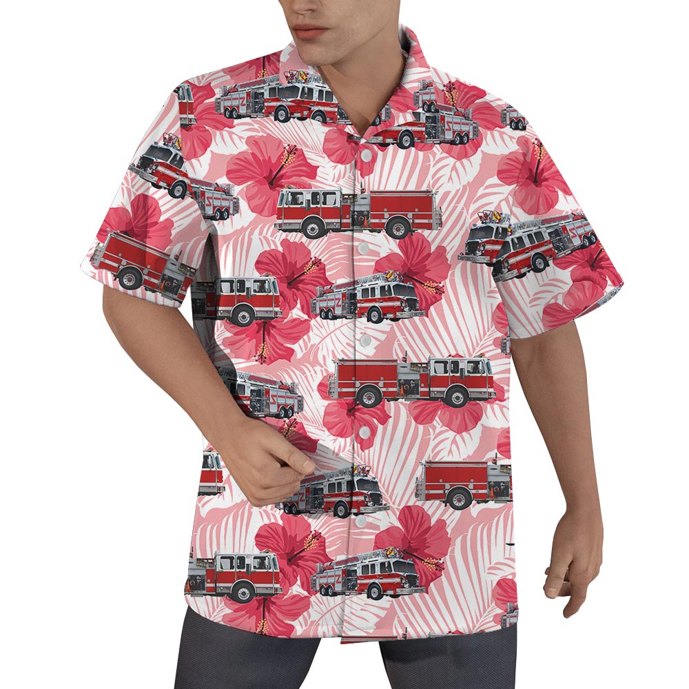 Tropical Hibiscus Flower Hawaiian Shirts Men - variant image 1