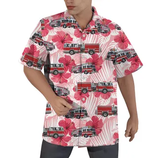 Tropical Hibiscus Flower Hawaiian Shirts Men