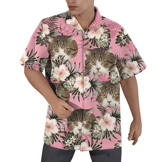 Aloha-meow Custom Pet Hawaiian Shirt for Men