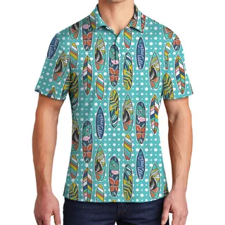 Purradise Custom Pet Hawaiian Polo Shirt for Men
