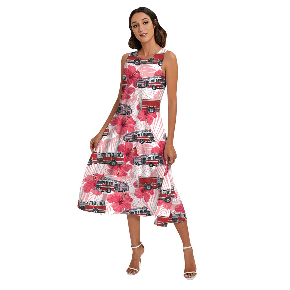 Family Hibiscus Flower Matching Summer Clothes