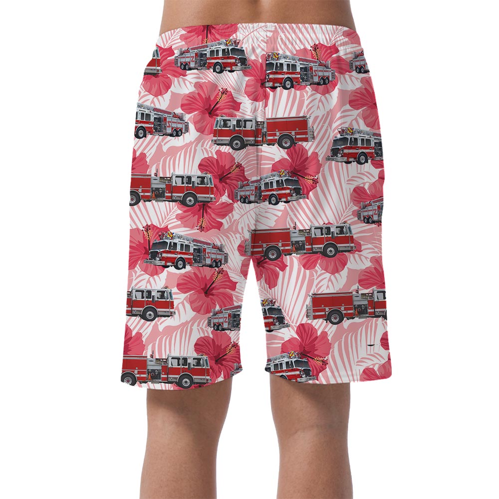 Hibiscus Flower Hawaiian Shorts Men