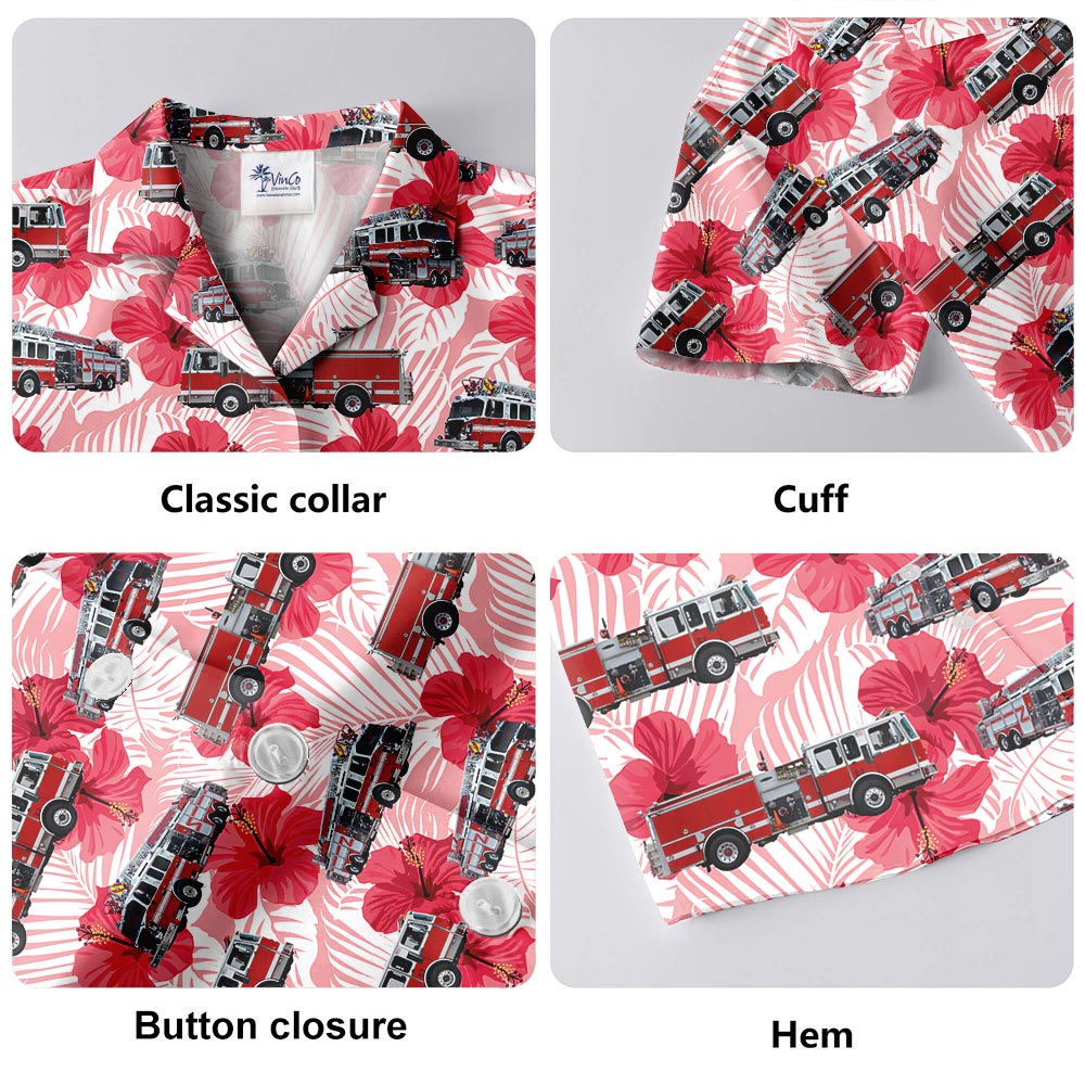 Tropical Hibiscus Flower Hawaiian Shirts Men