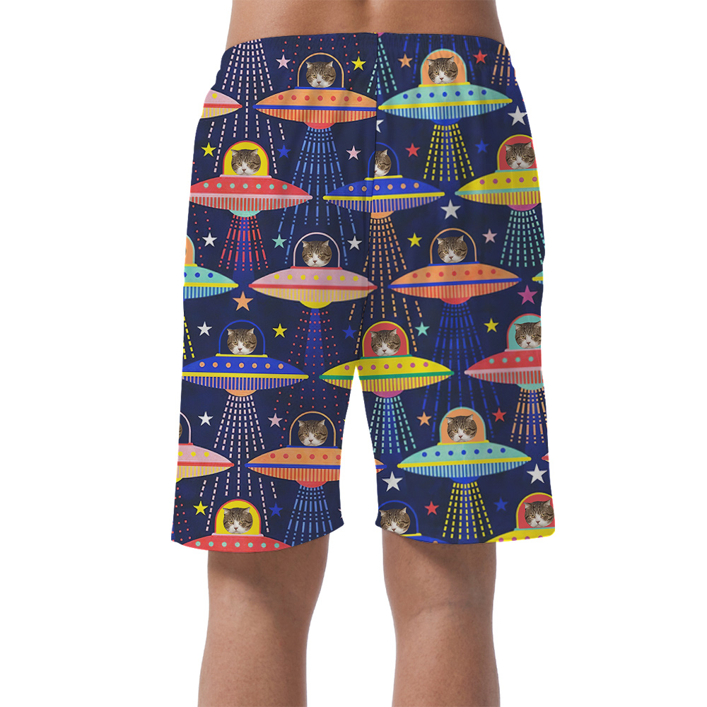 Alien Cat Custom Pet Hawaiian Short for Men