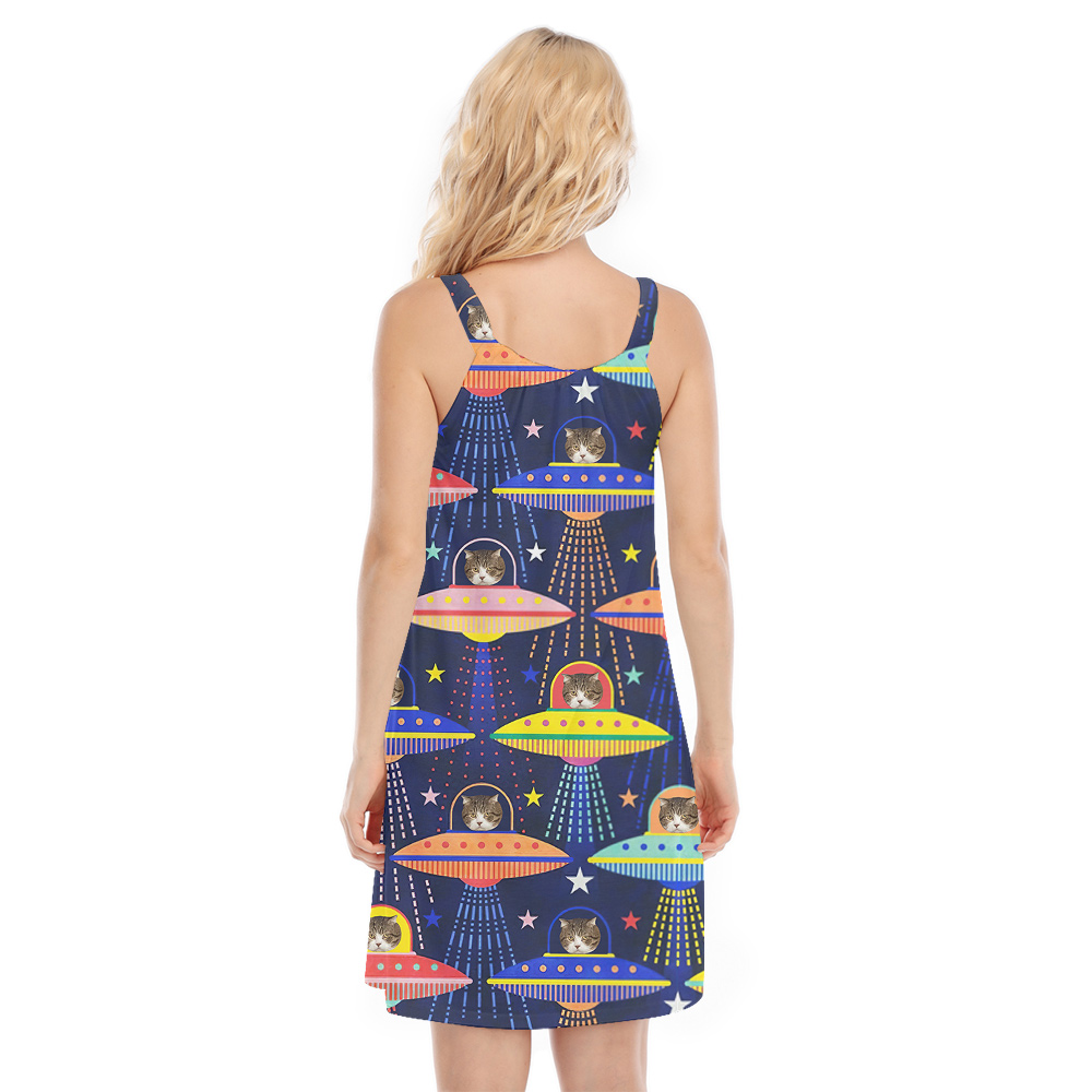 UFO Cat Custom Pet Hawaiian Cami Dress