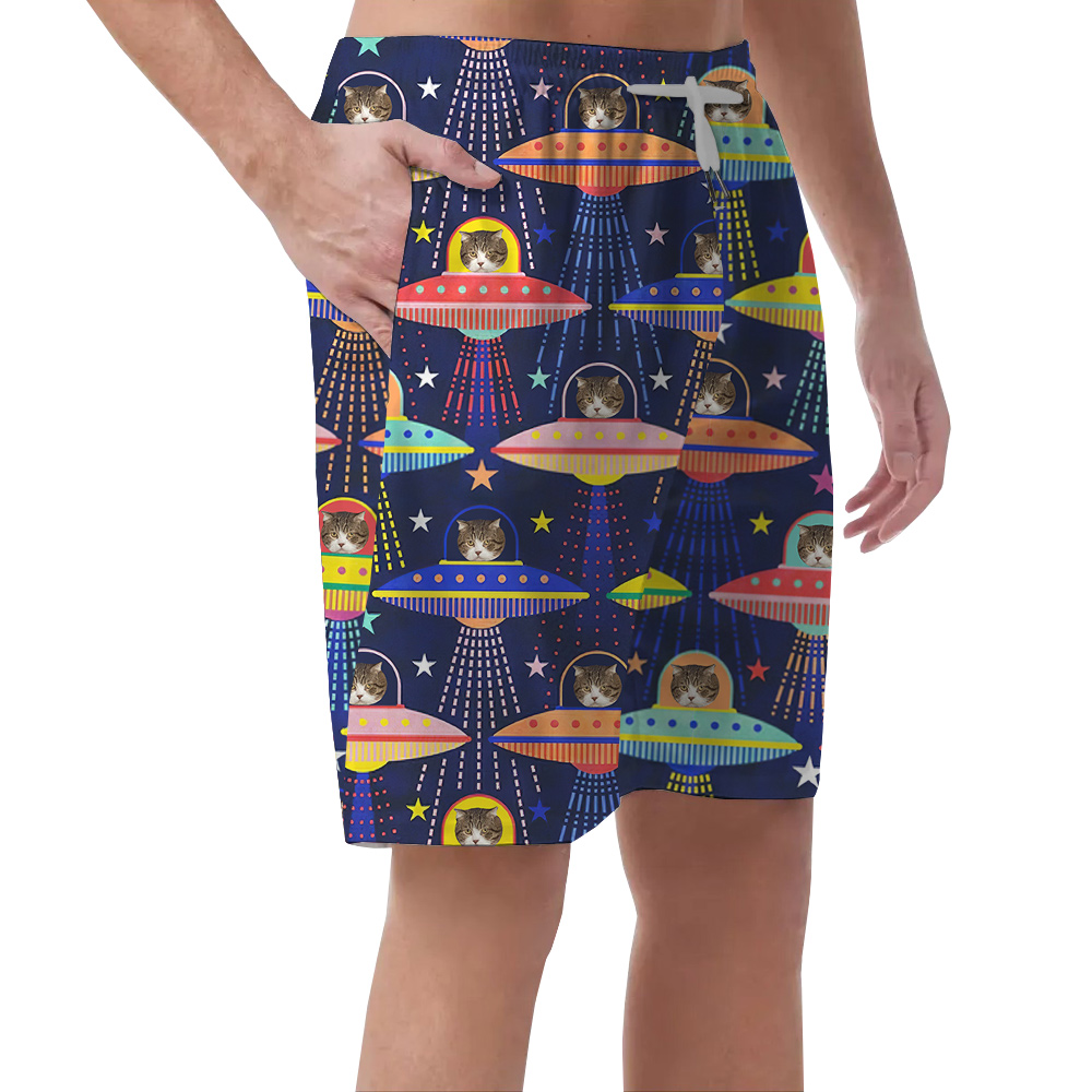 Alien Cat Custom Pet Hawaiian Short for Men