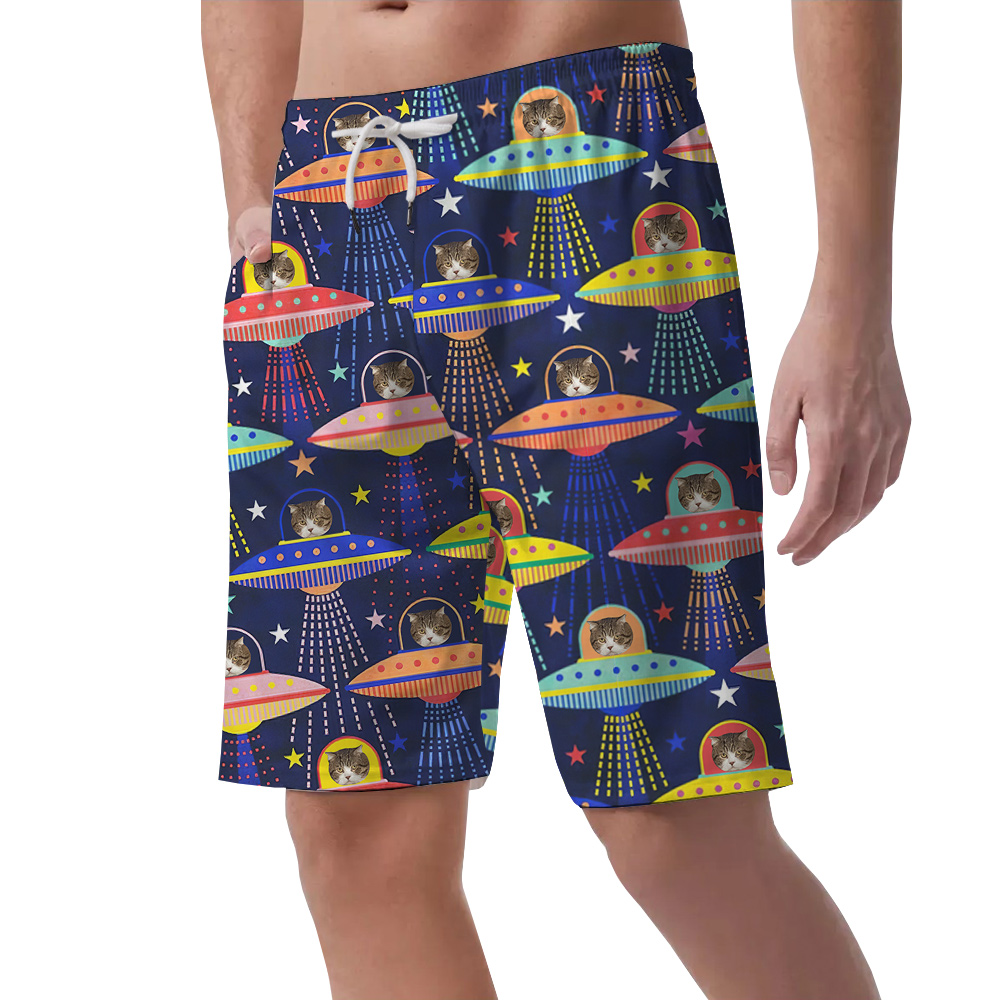 Alien Cat Custom Pet Hawaiian Short for Men