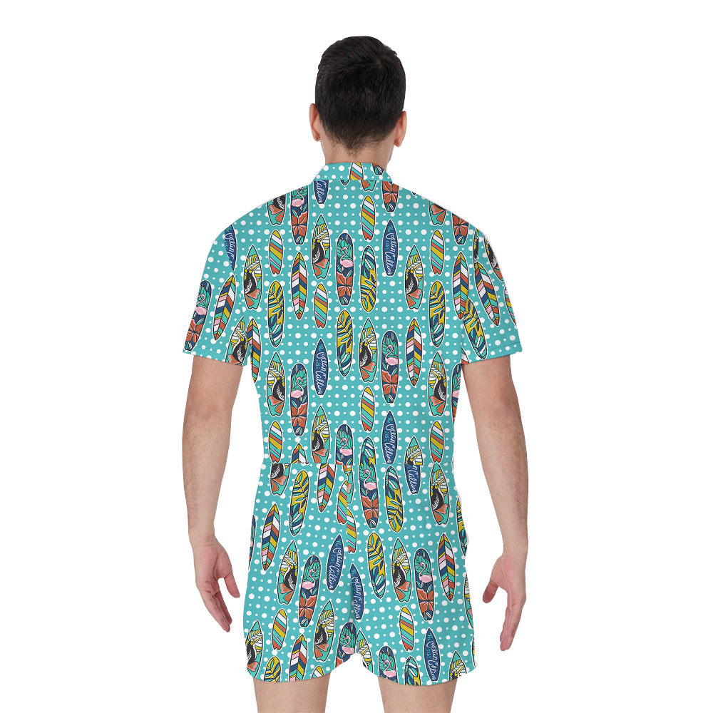 Meowaiian Custom Pet Hawaiian Romper for Men
