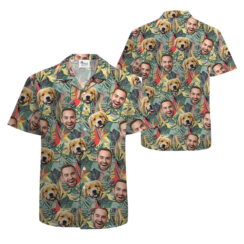Custom Face Tropical Hawaiian Shirts Men