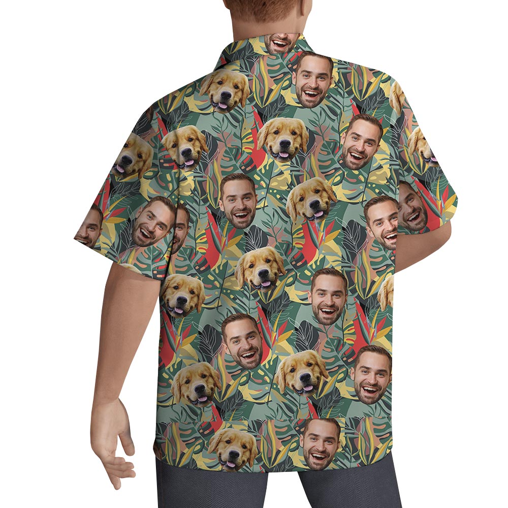 Custom Face Tropical Hawaiian Shirts Men