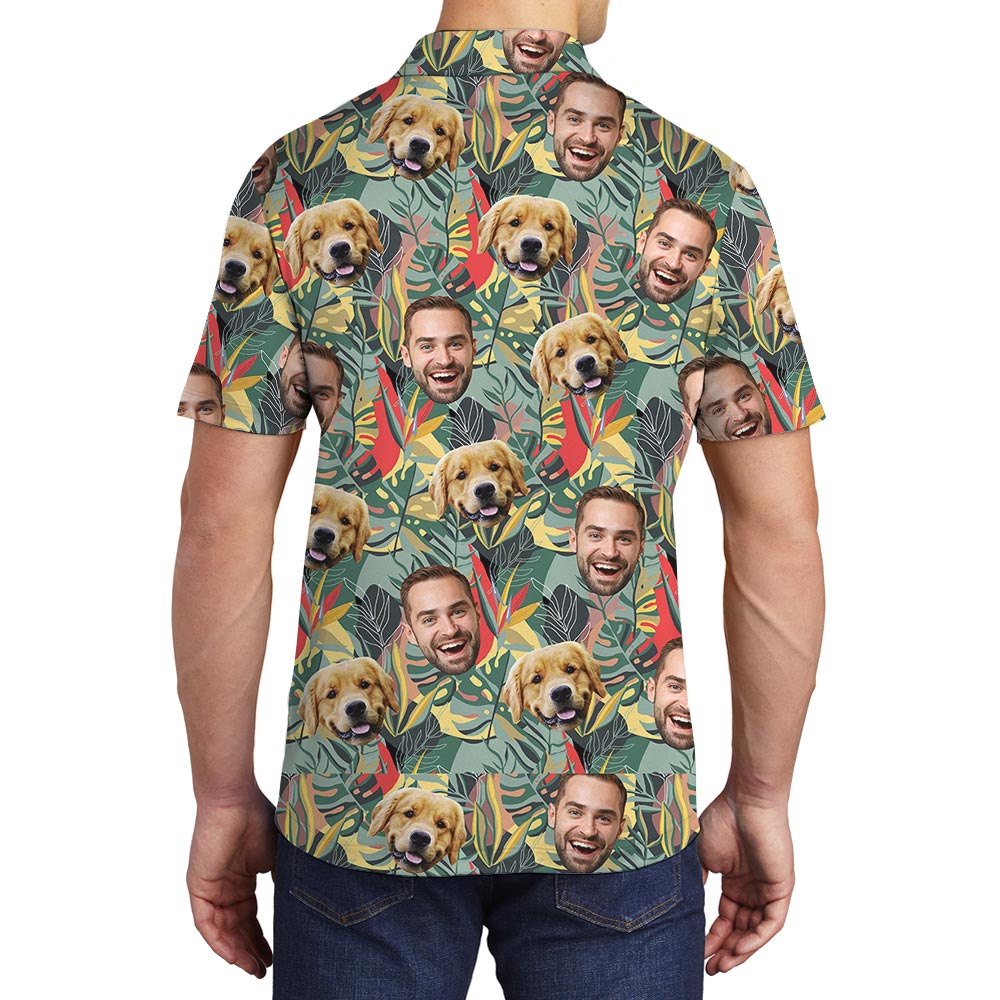 Custom Hawaiian Tropical Polo Men With Multiple Faces