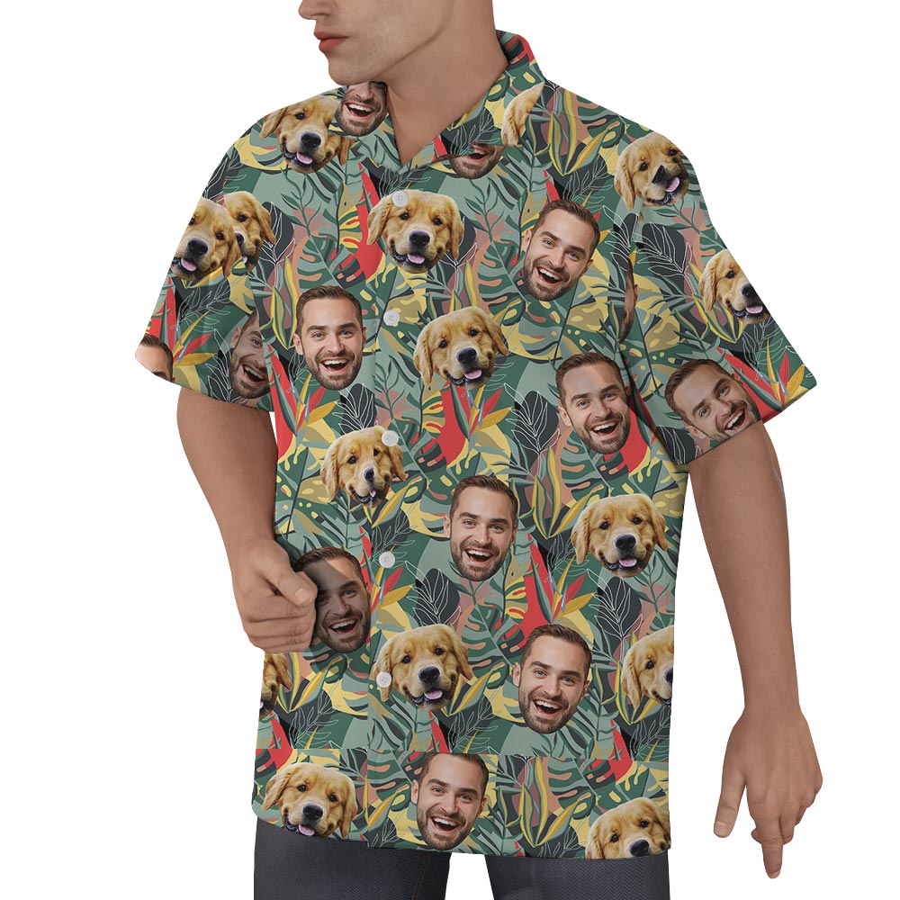 Custom Face Tropical Hawaiian Shirts Men