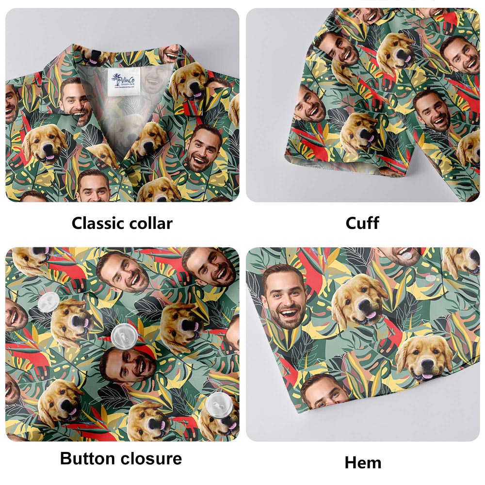 Custom Face Tropical Hawaiian Shirts Men