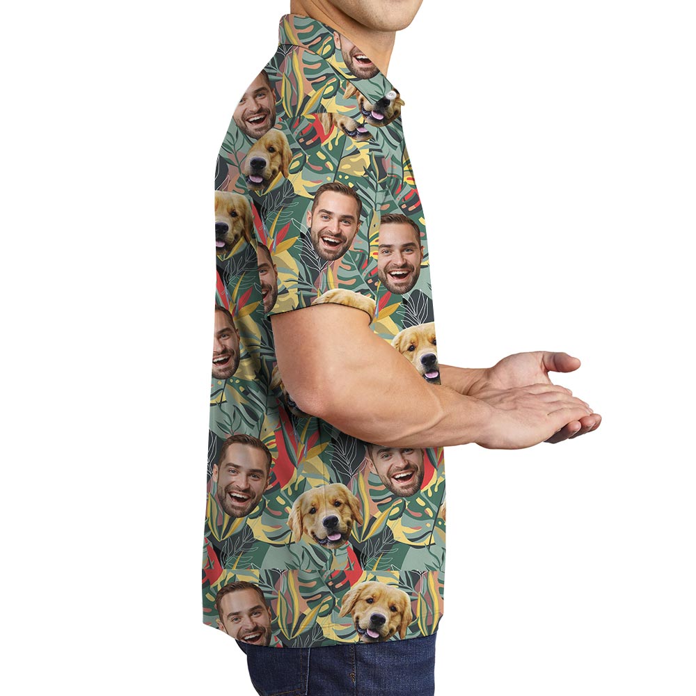 Custom Hawaiian Tropical Polo Men With Multiple Faces