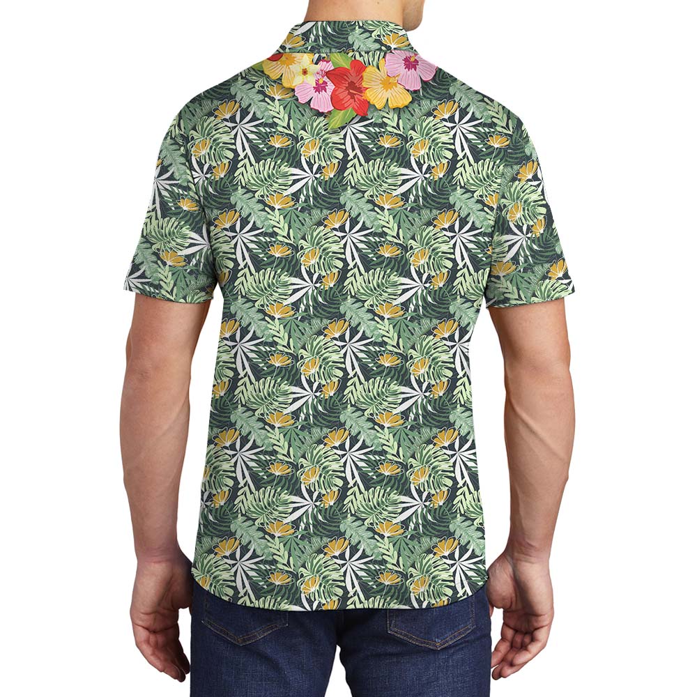 Body Muscle Hawaiian Men's Polo Shirts