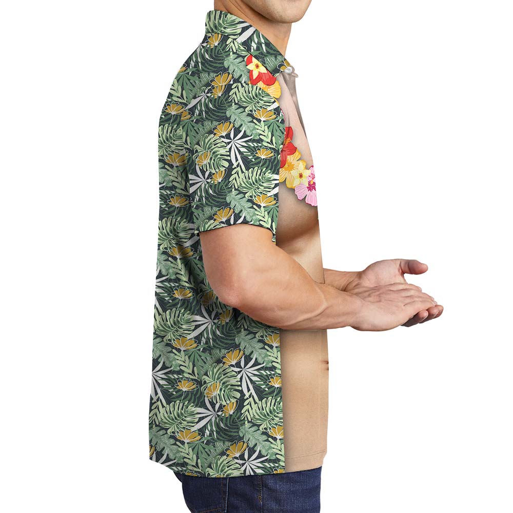 Body Muscle Hawaiian Men's Polo Shirts