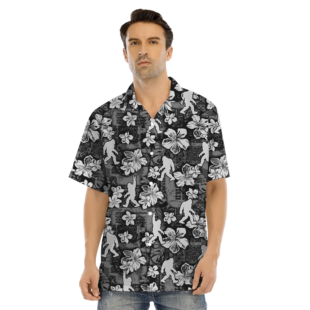 Hibiscus Bigfoot Vintage Family Matching Hawaiian Outfits