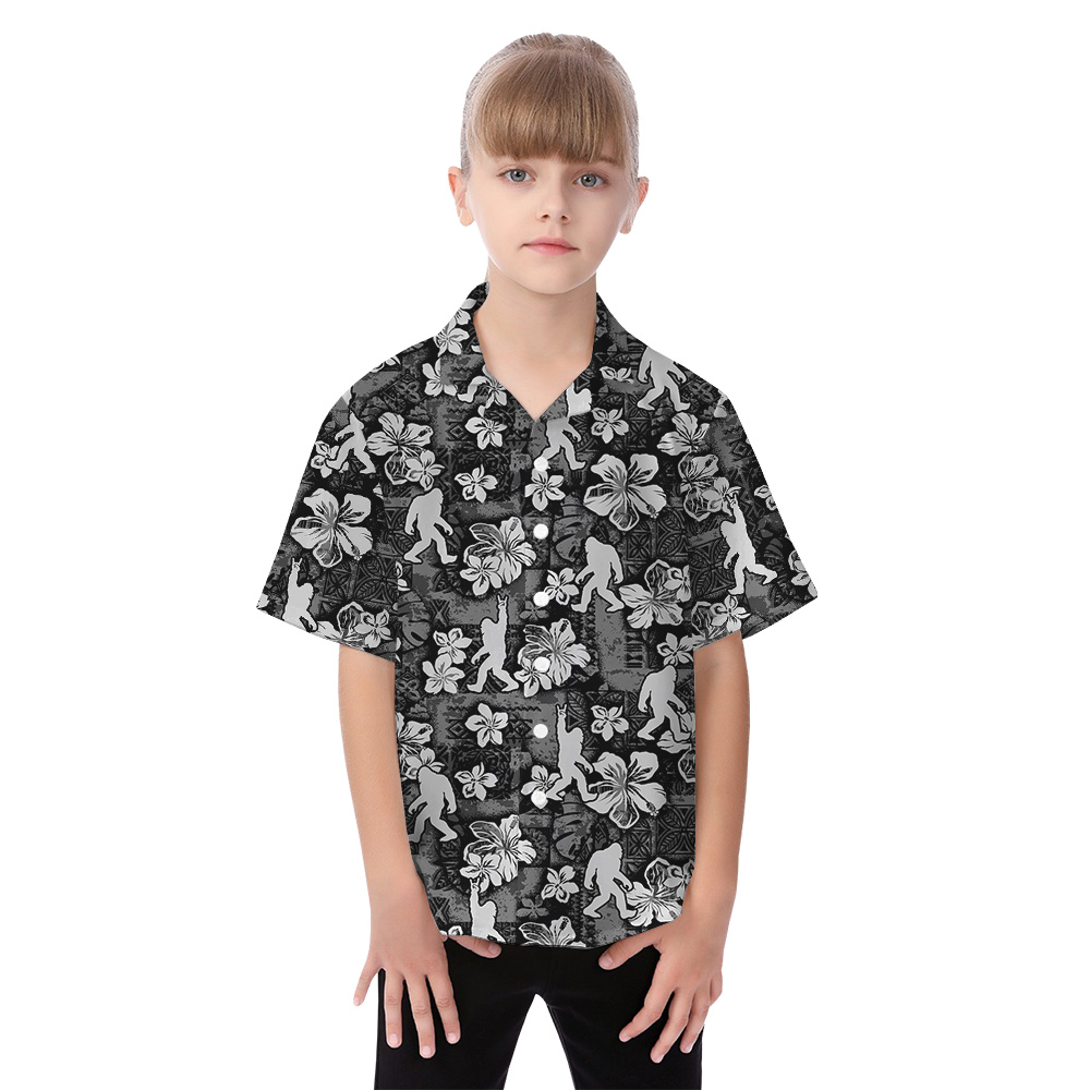 Hibiscus Bigfoot Vintage Family Matching Hawaiian Outfits