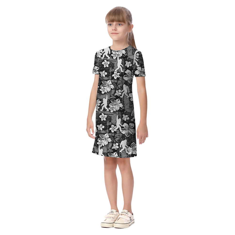 Hibiscus Bigfoot Vintage Family Matching Hawaiian Outfits