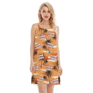 Matching Custom Logo Hawaiian Cami Dress