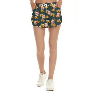 Custom Beer Hawaiian Shorts Women