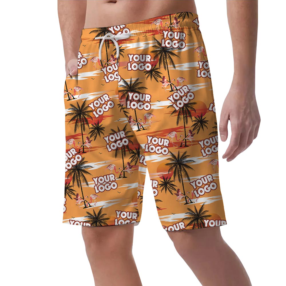 Custom Logo Company Hawaiian Shorts Men
