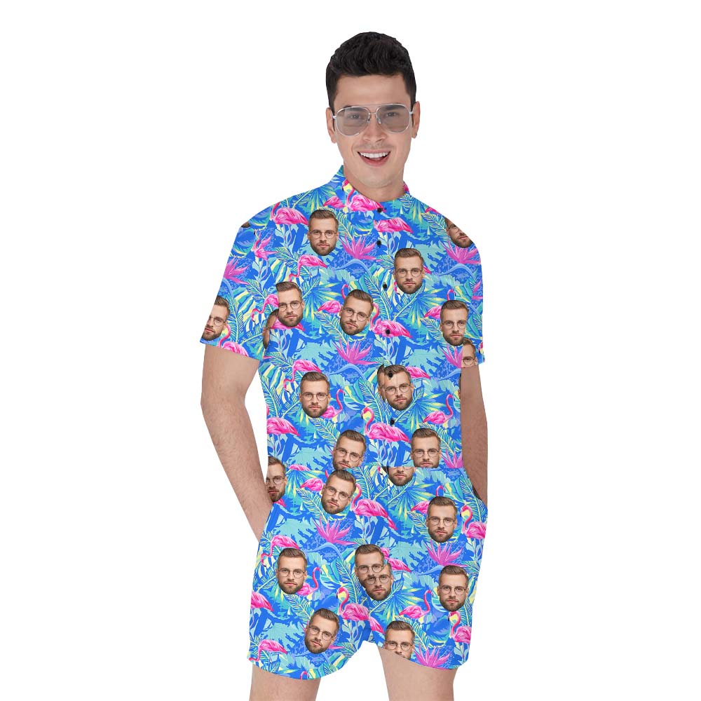 Customized Face Flamingo Aloha Men's Romphim - variant image 1