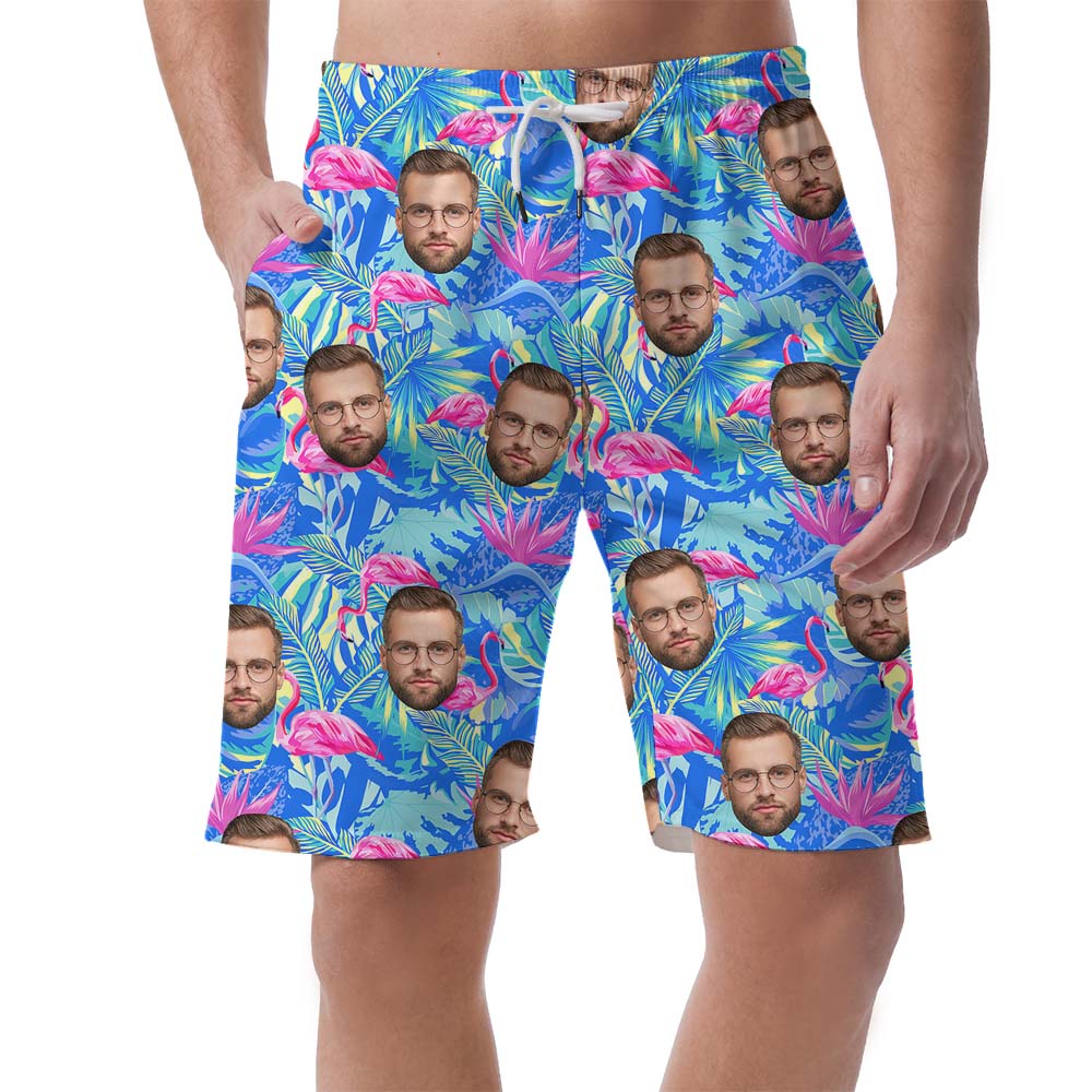 Personalized Flamingo Logo Print Men's Shorts - variant image 1