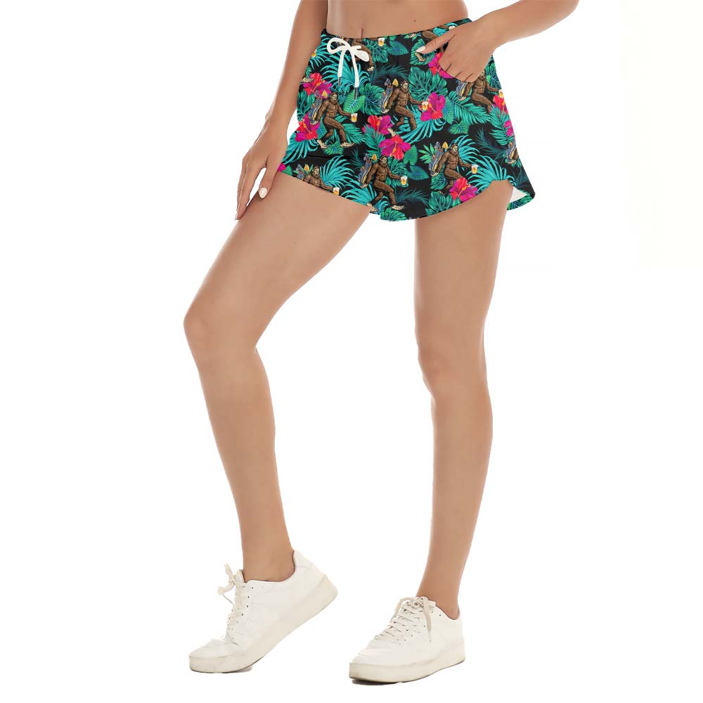 Bigfoot Golfing Beer Women's Shorts