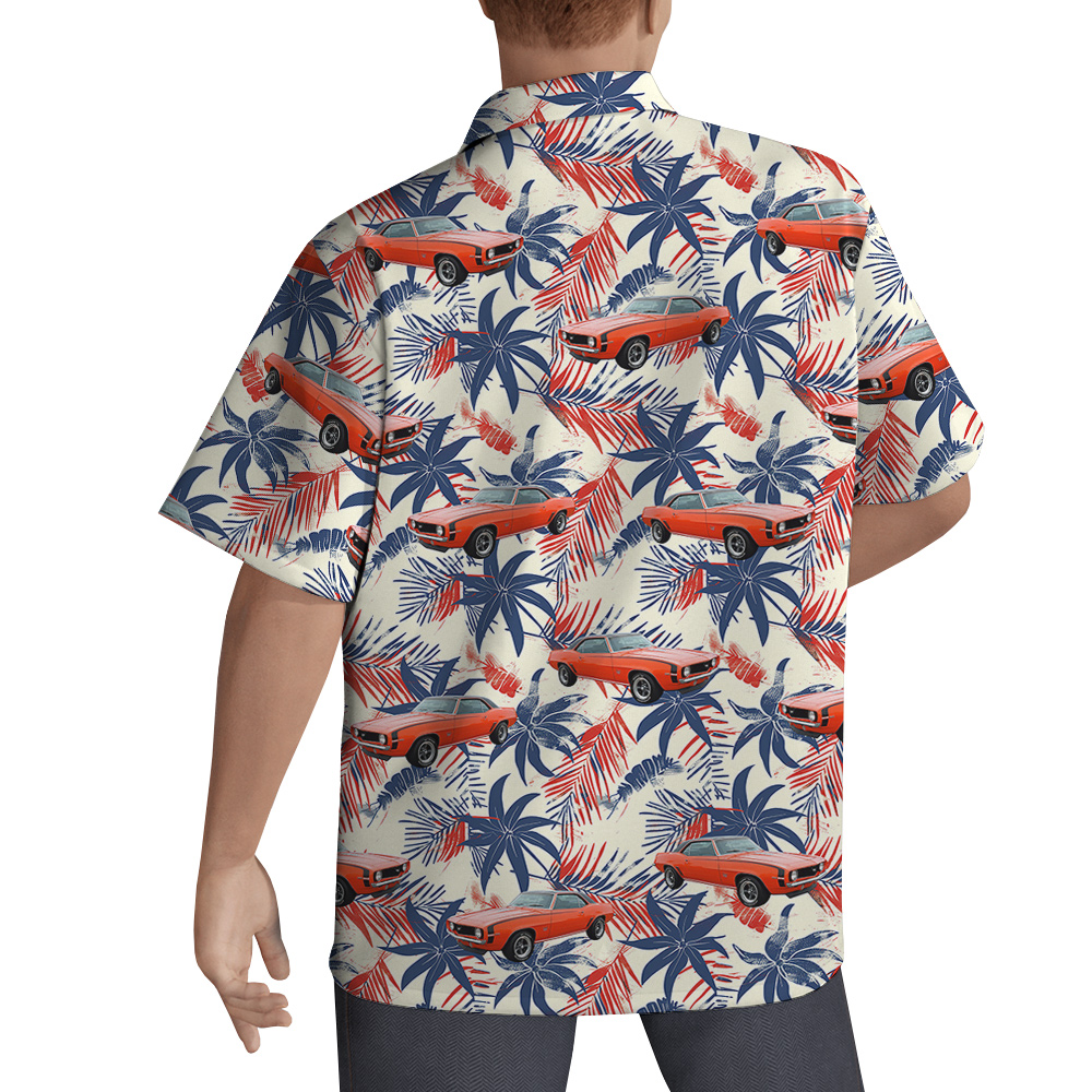 4th of July Custom Hawaiian Shirt with Car