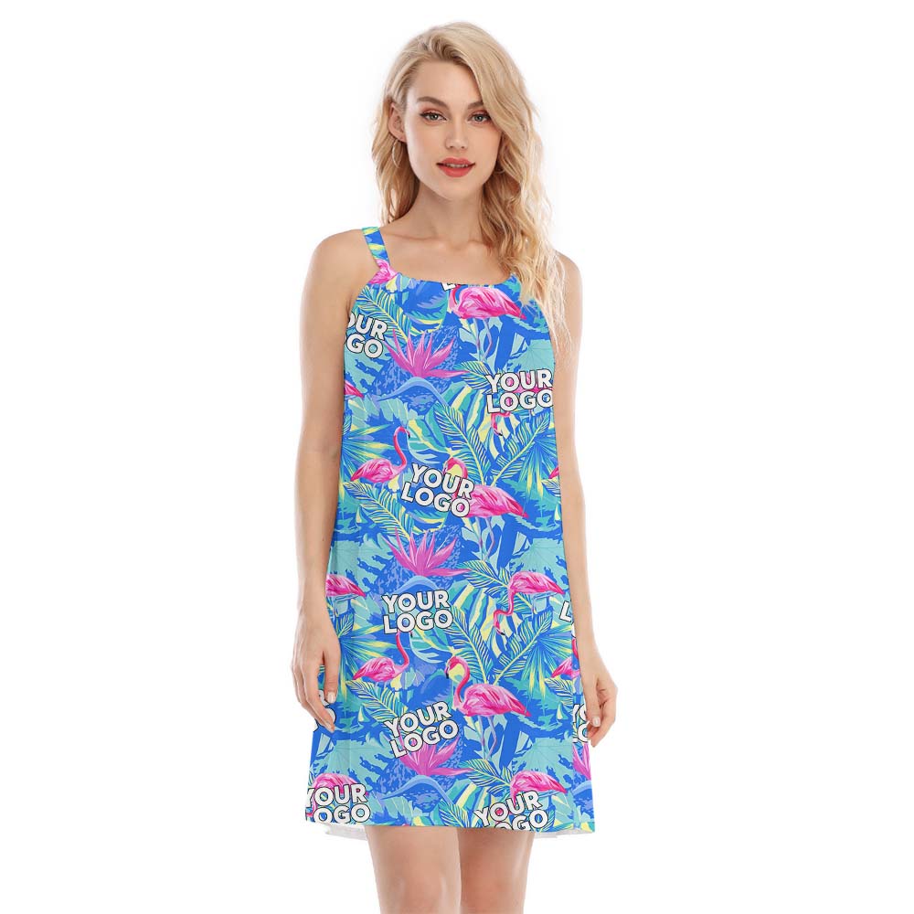 Tropical Flamingo Cami Dress with Custom Photos - variant image 1