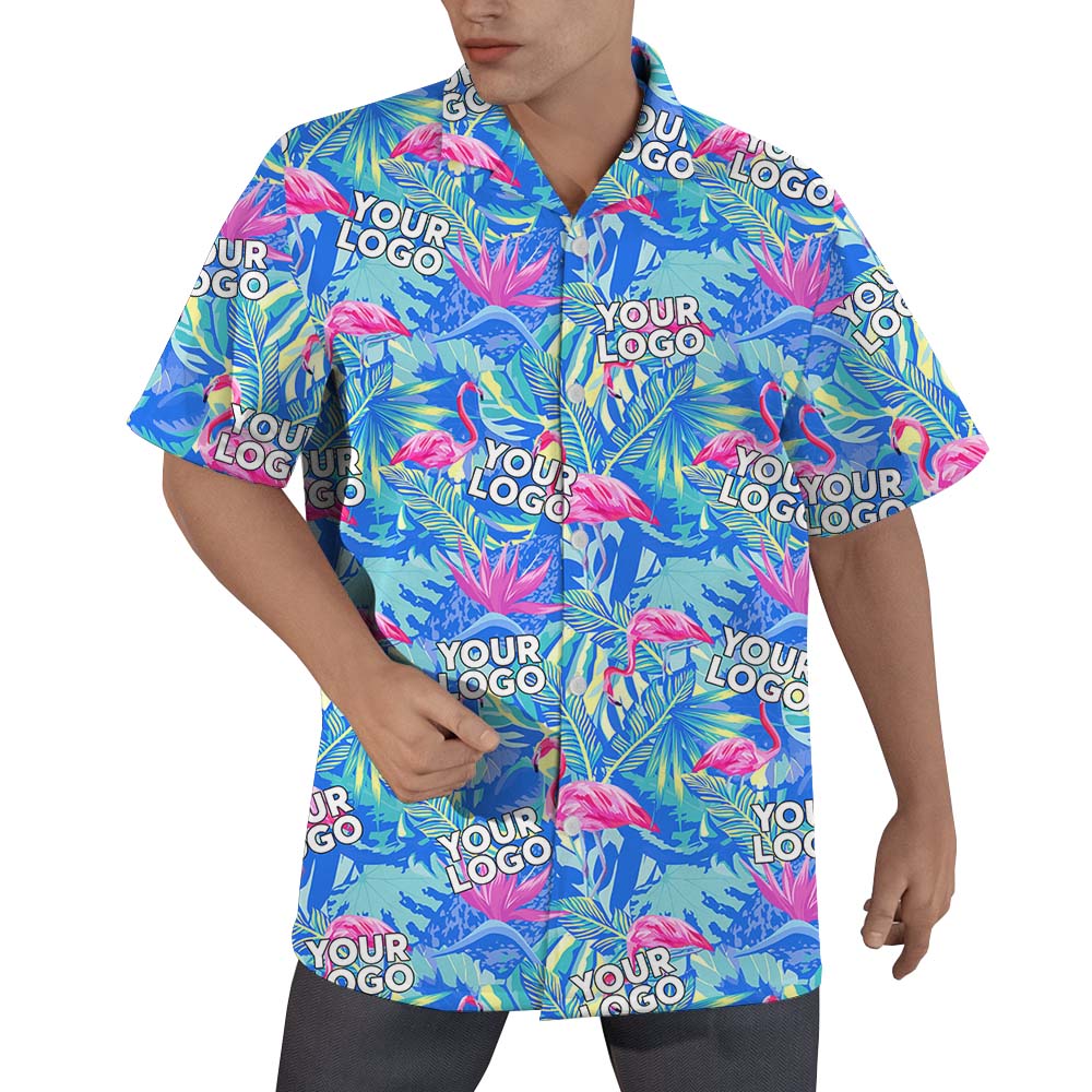 Flamingo Print with Face Custom Hawaiian Shirt - variant image 1